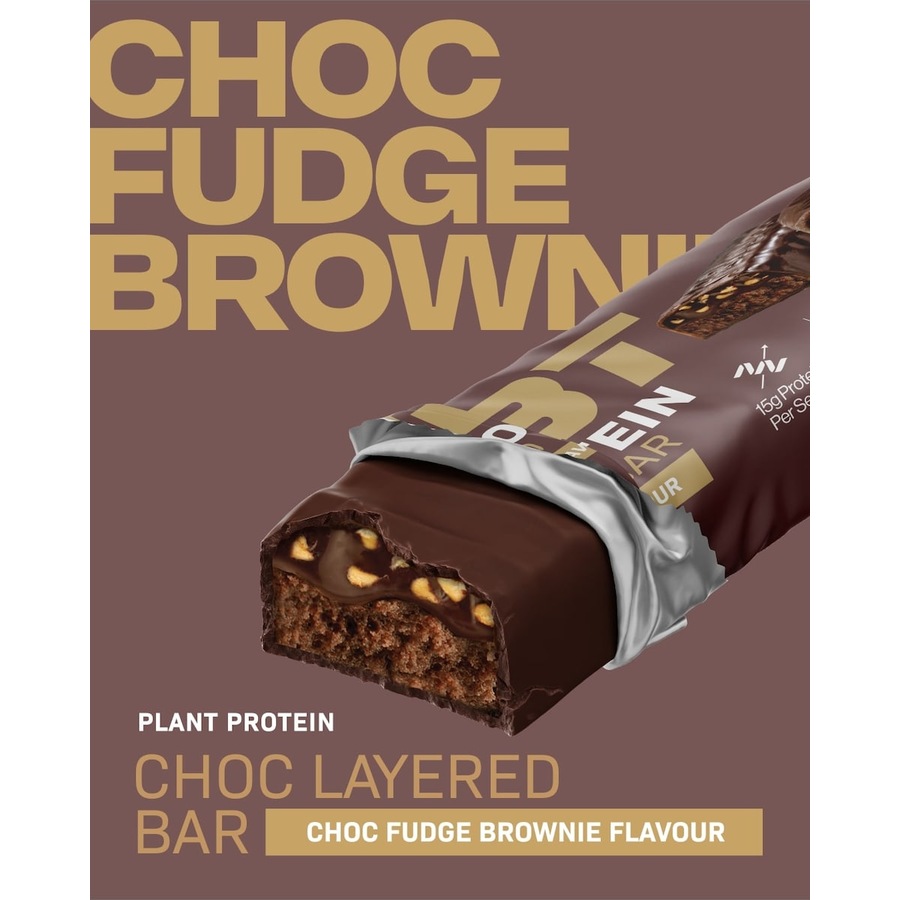 CMBT Layered Plant Protein Bar - Chocolate Fudge 12 x 50g
