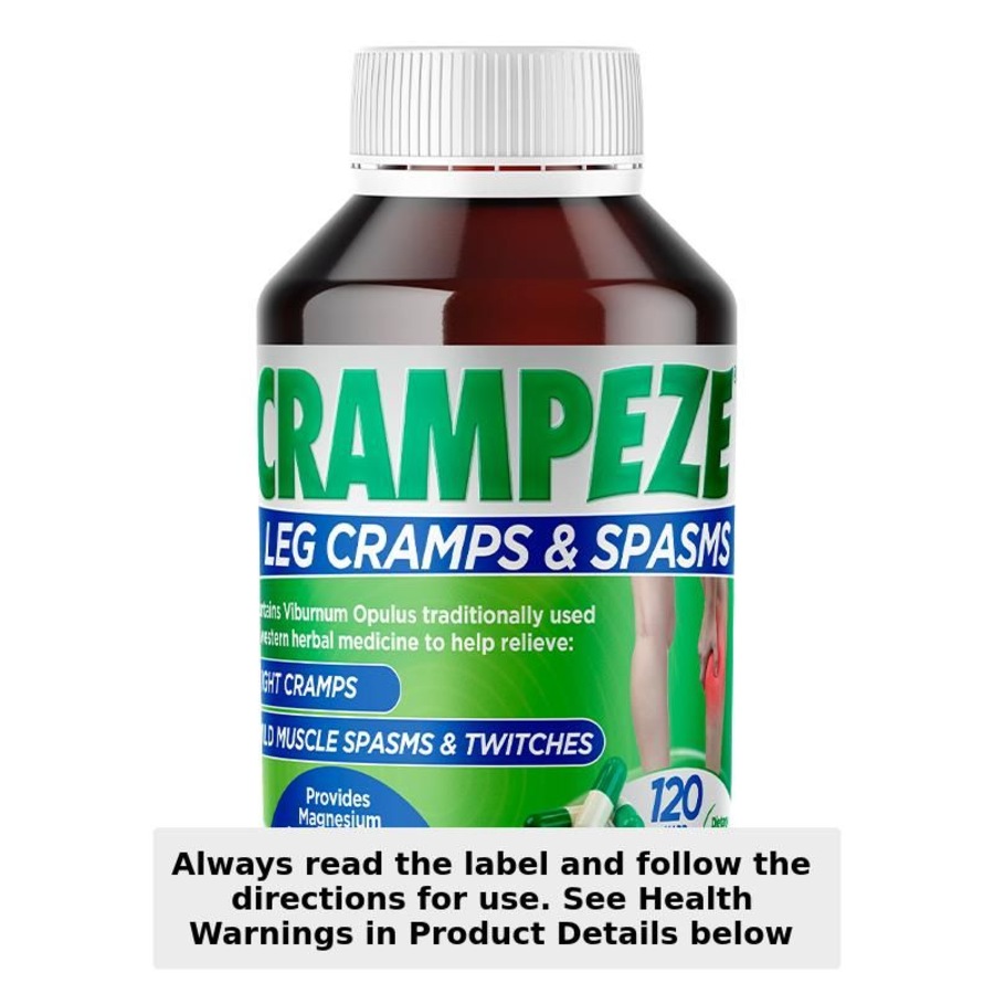 Crampeze Night Cramps for Leg Cramps & Spasms 120 Hard Capsules