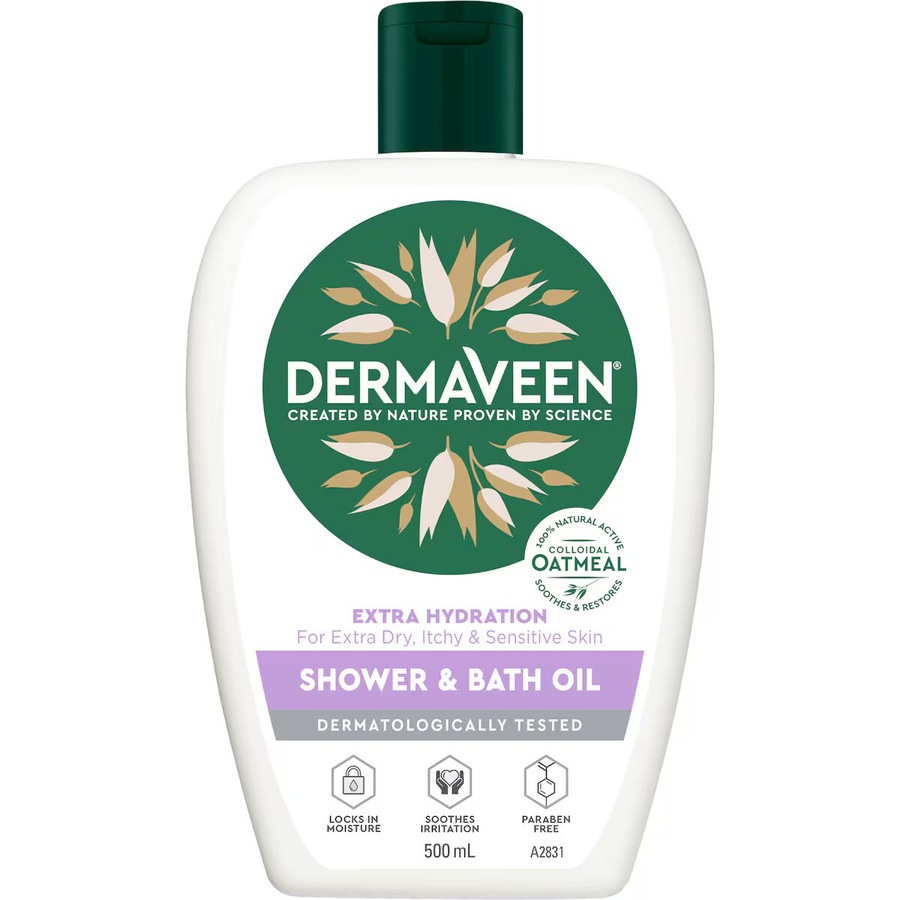 DermaVeen Extra Hydration Shower & Bath Oil 500ml