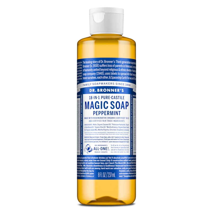 Dr Bronner's Pure Castile Liquid Magic Soap Peppermint 237ml