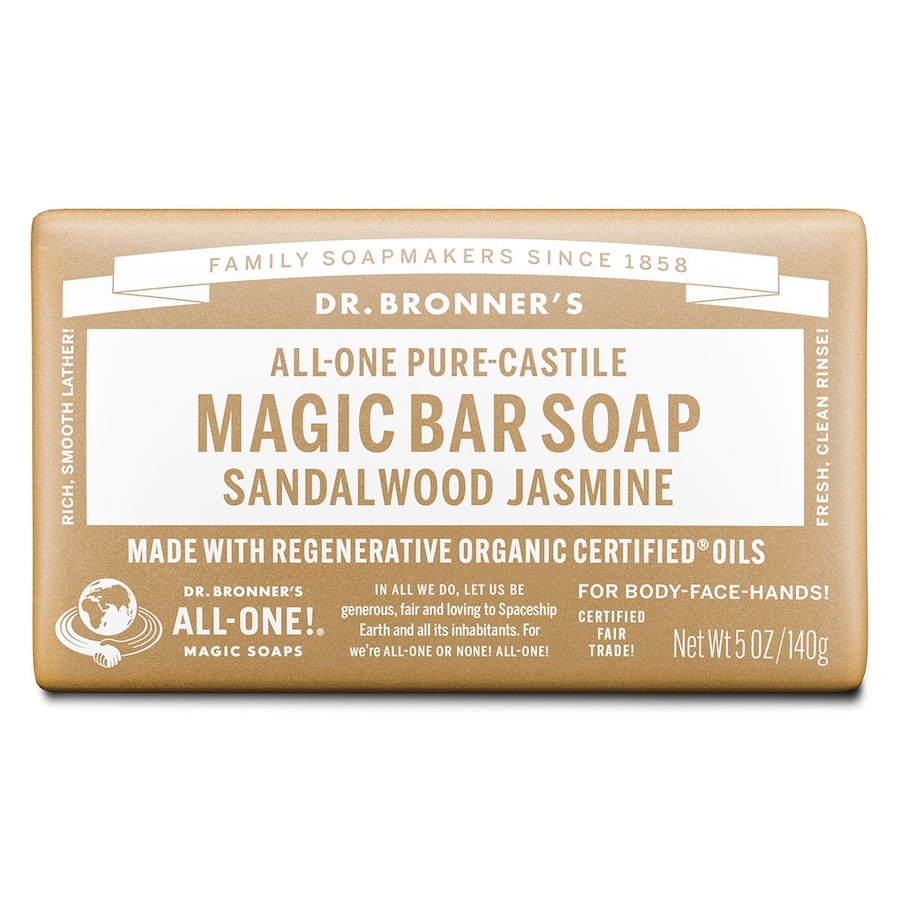 Dr Bronner's Pure Castile Magic Bar Soap Sandalwood Jasmine 140g