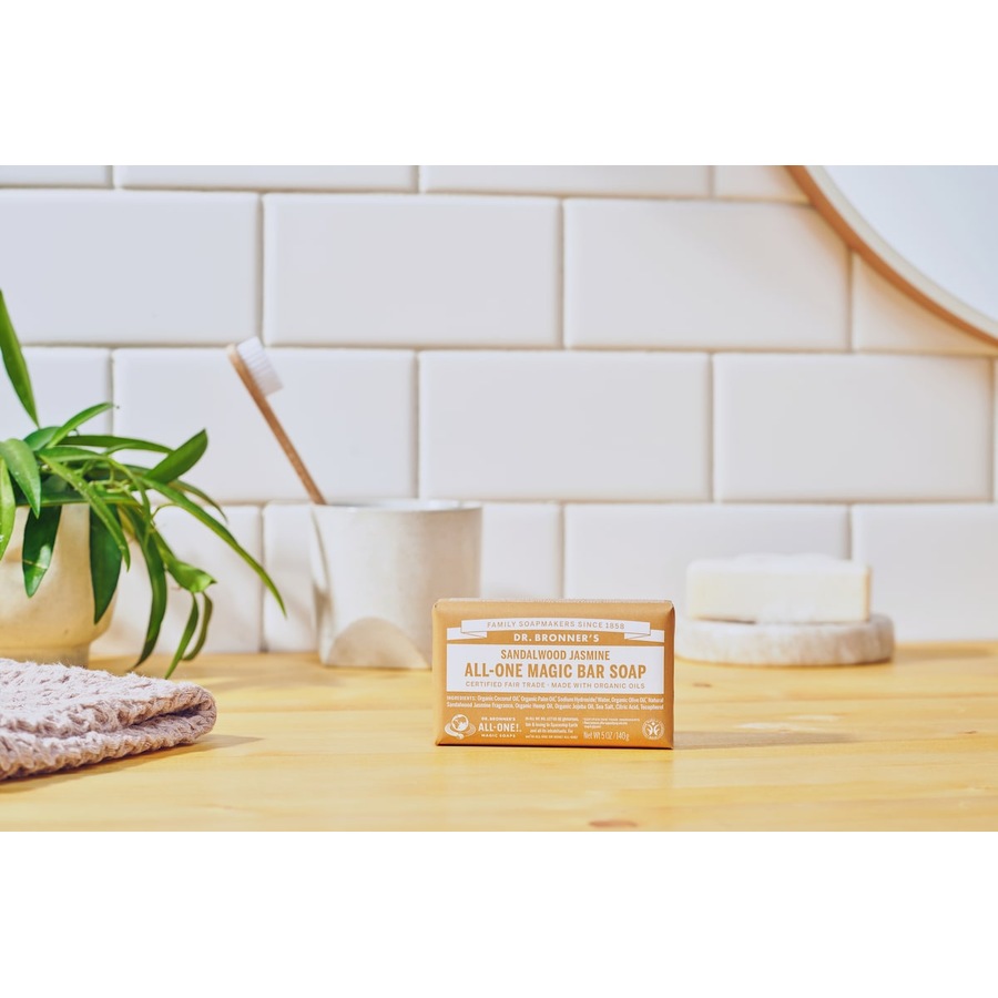 Dr Bronner's Pure Castile Magic Bar Soap Sandalwood Jasmine 140g