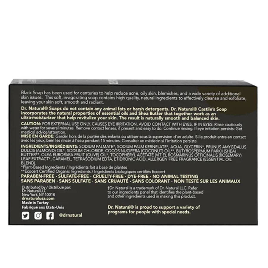 Dr. Natural Black Bar Soap 1 Pack