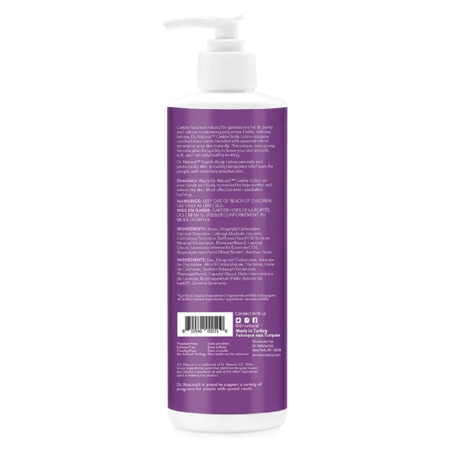 Dr. Natural Castile Body Lotion Lavender 473ml