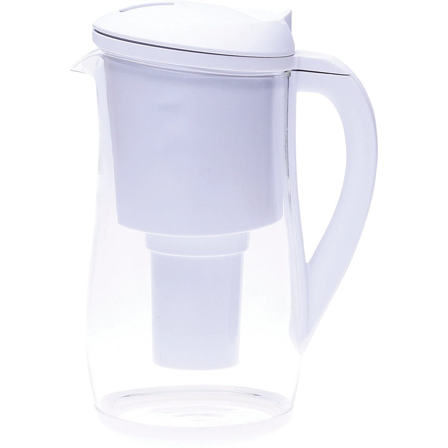 Ecobud Gentoo Glass Alkaline Water Filter Jug White 1.5L + 1 Cartridge