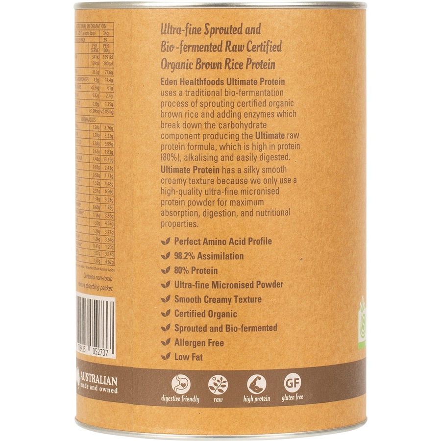 Eden Healthfoods Ultimate Vegan Rice Protein Chocolate 1Kg