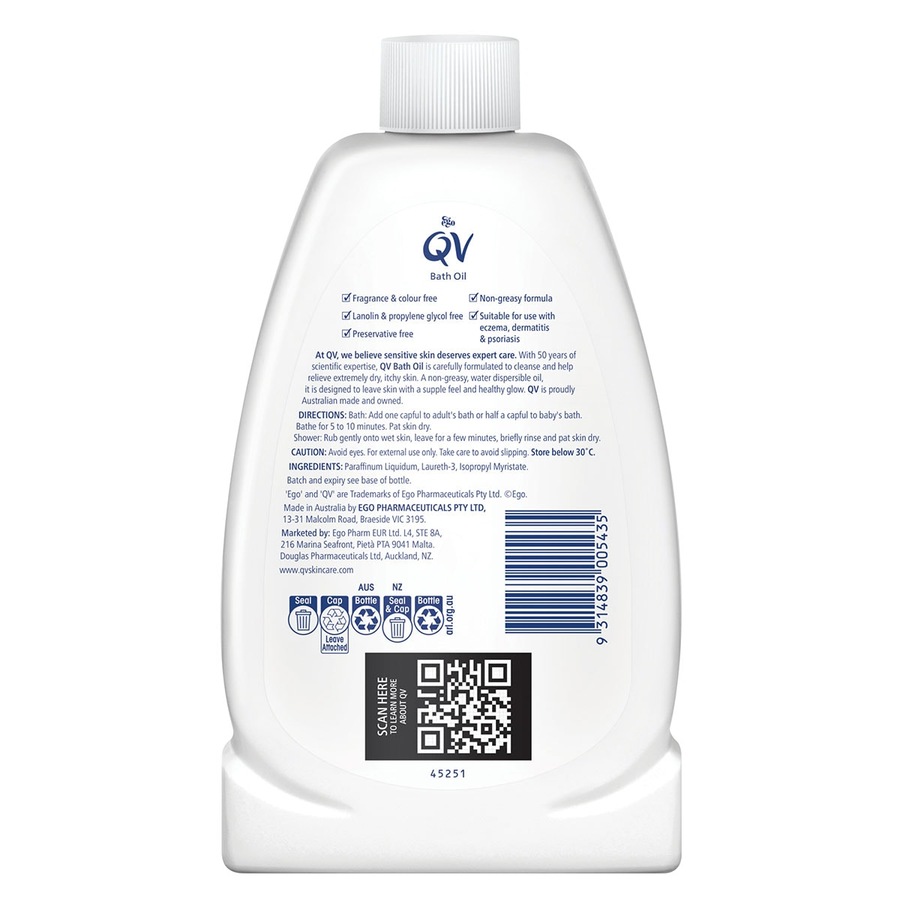 Ego QV Bath Oil 500ml