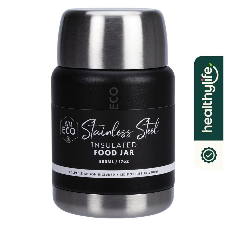 Buy Ever Eco Insulated Stainless Steel Food Jar Onyx 500ml - Everyday ...