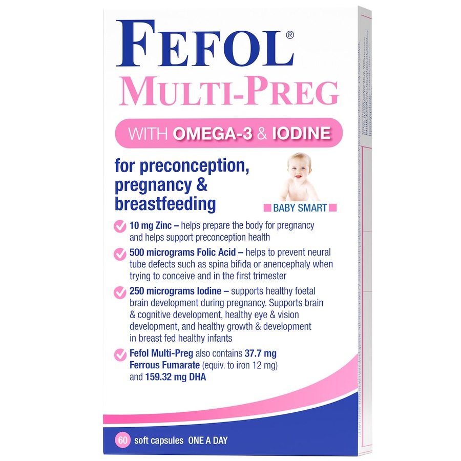 Buy Fefol Multi-Preg with Omega-3 & Iodine 60 Capsules - Everyday ...