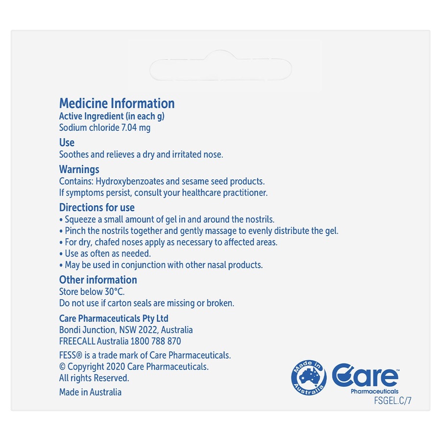 Fess Nasal Gel Moisturising 15g
