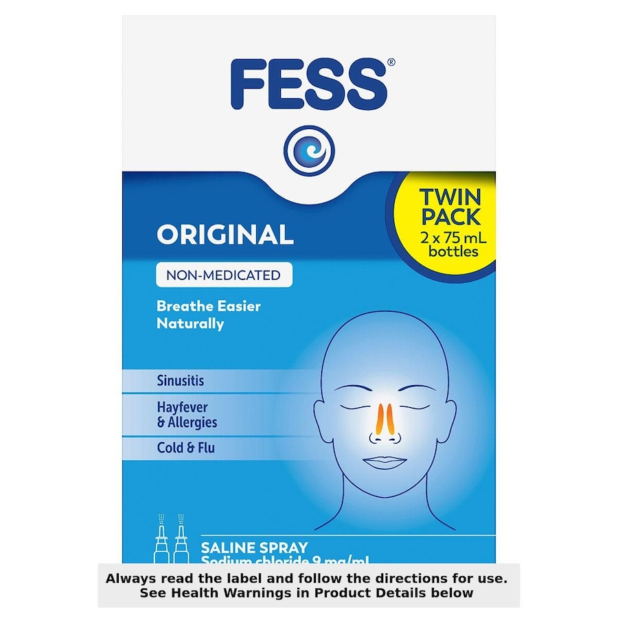 Fess Original Saline Nasal Spray 2 x 75ml