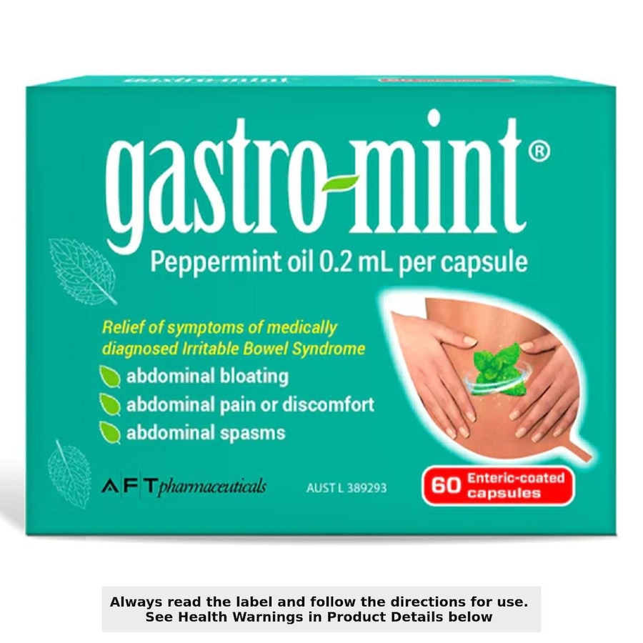 Gastro-mint Peppermint Oil 0.2ml Capsules 60 Pack