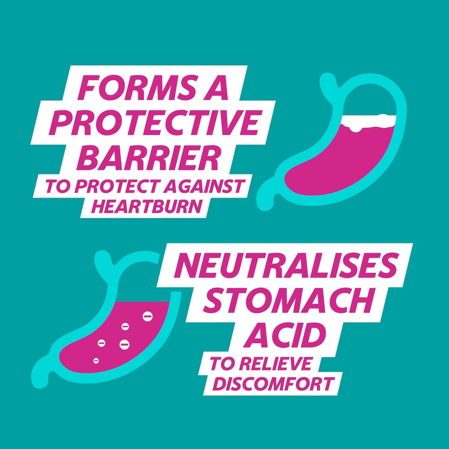 Gaviscon Dual Action Mixed Berry Chewable Tablets 48 Pack