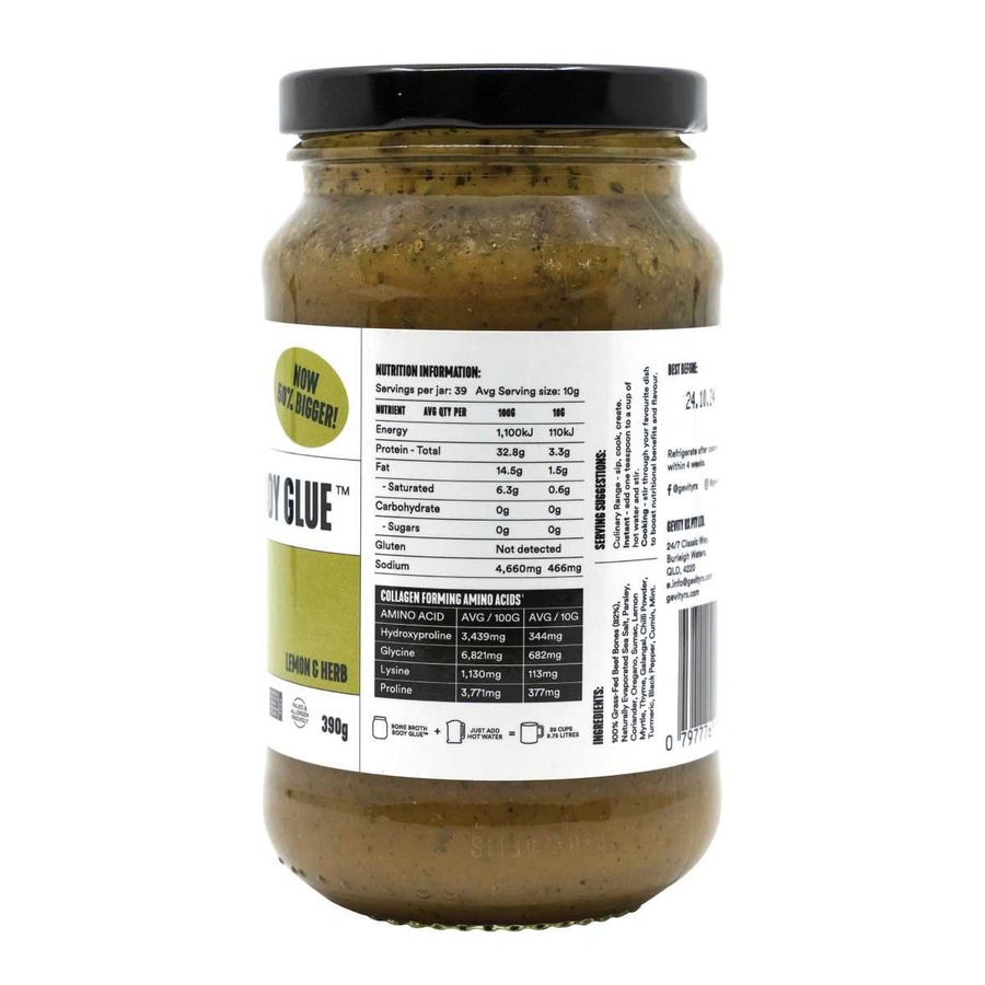 Gevity Rx Bone Broth Body Glue Lemon & Herb 390g