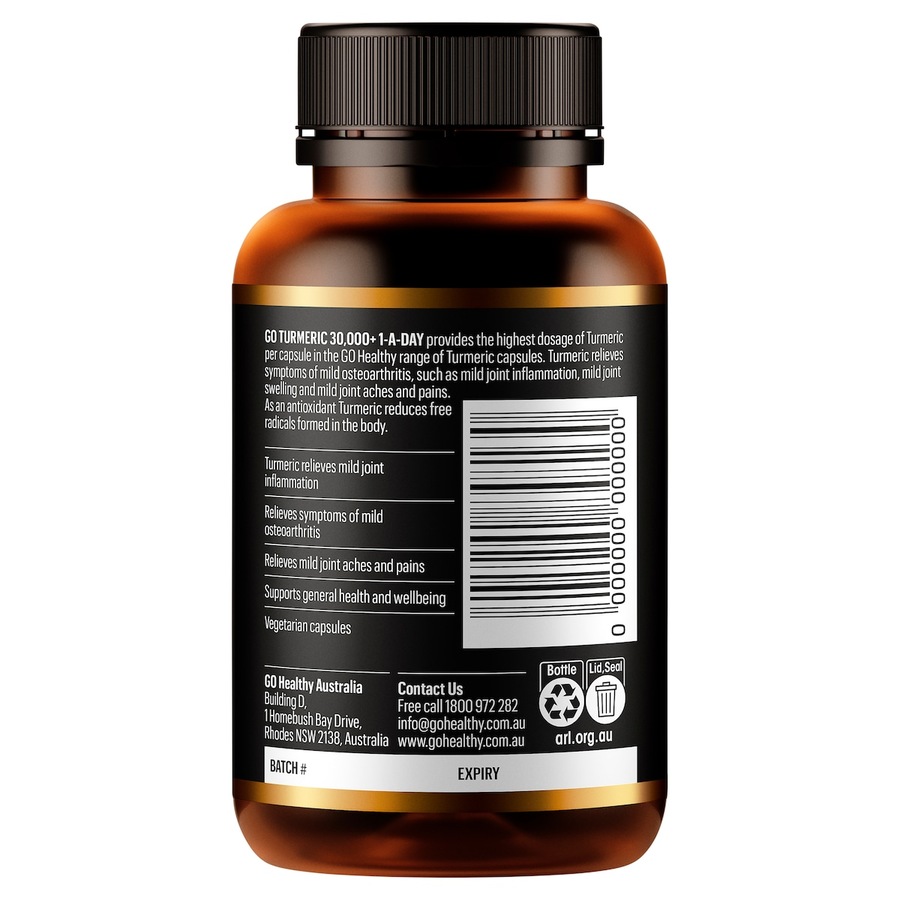 GO Healthy 1-A-Day Turmeric 30000+ 60 Capsules