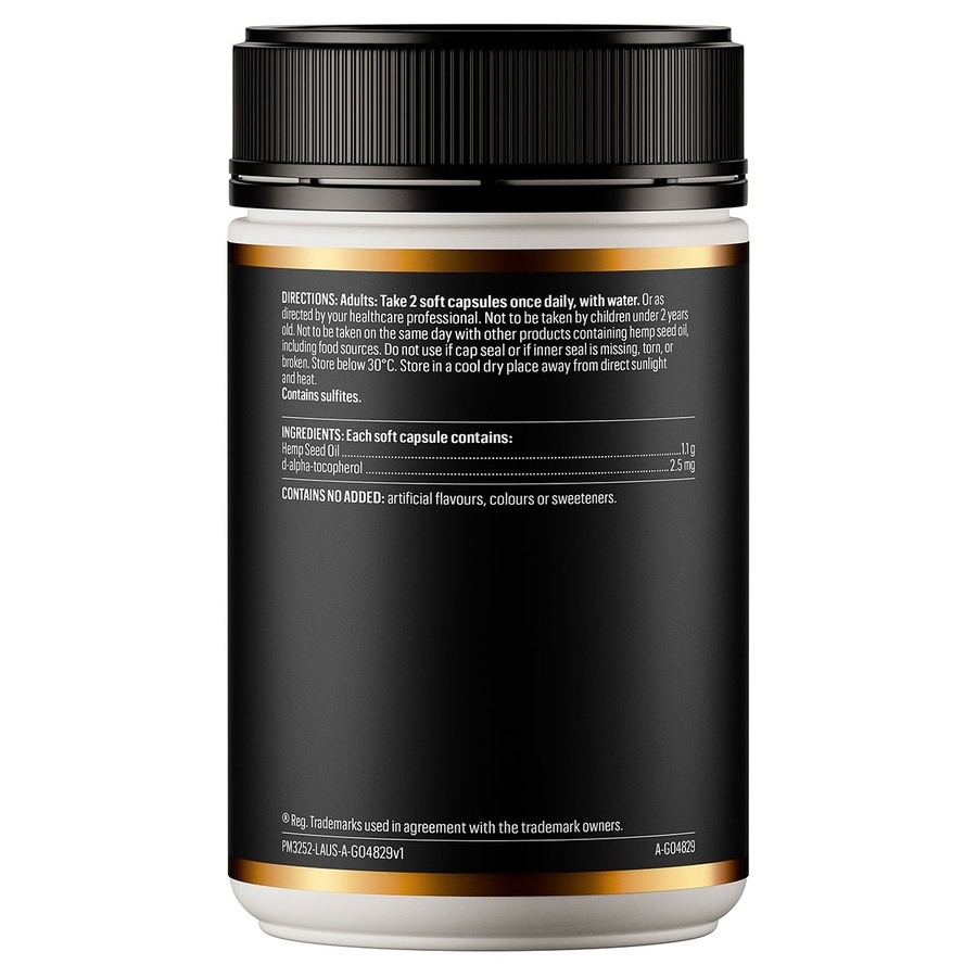 GO Healthy Hemp Seed Oil 1100mg - 100 Capsules