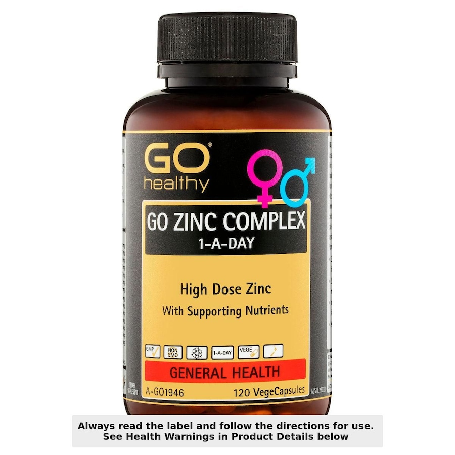 GO Healthy Zinc Complex 1-A-Day 120 Vege Capsules