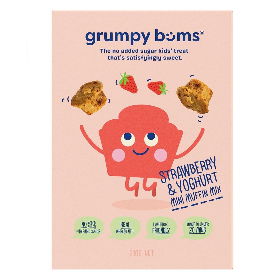 Buy Grumpy Bums Strawberry and Yoghurt Mini Muffin Mix 215g - Everyday ...