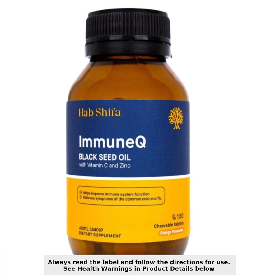 Hab Shifa Immune Q Organic Black Seed 120 Chewable Tablets