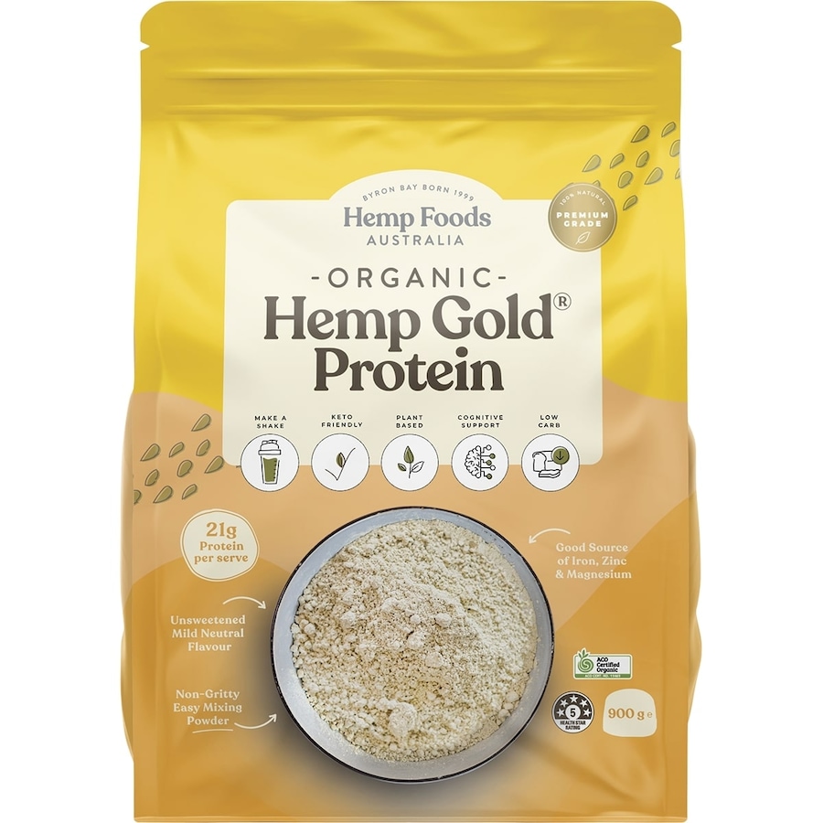 Hemp Foods Australia Organic Hemp Gold Protein Powder 900g