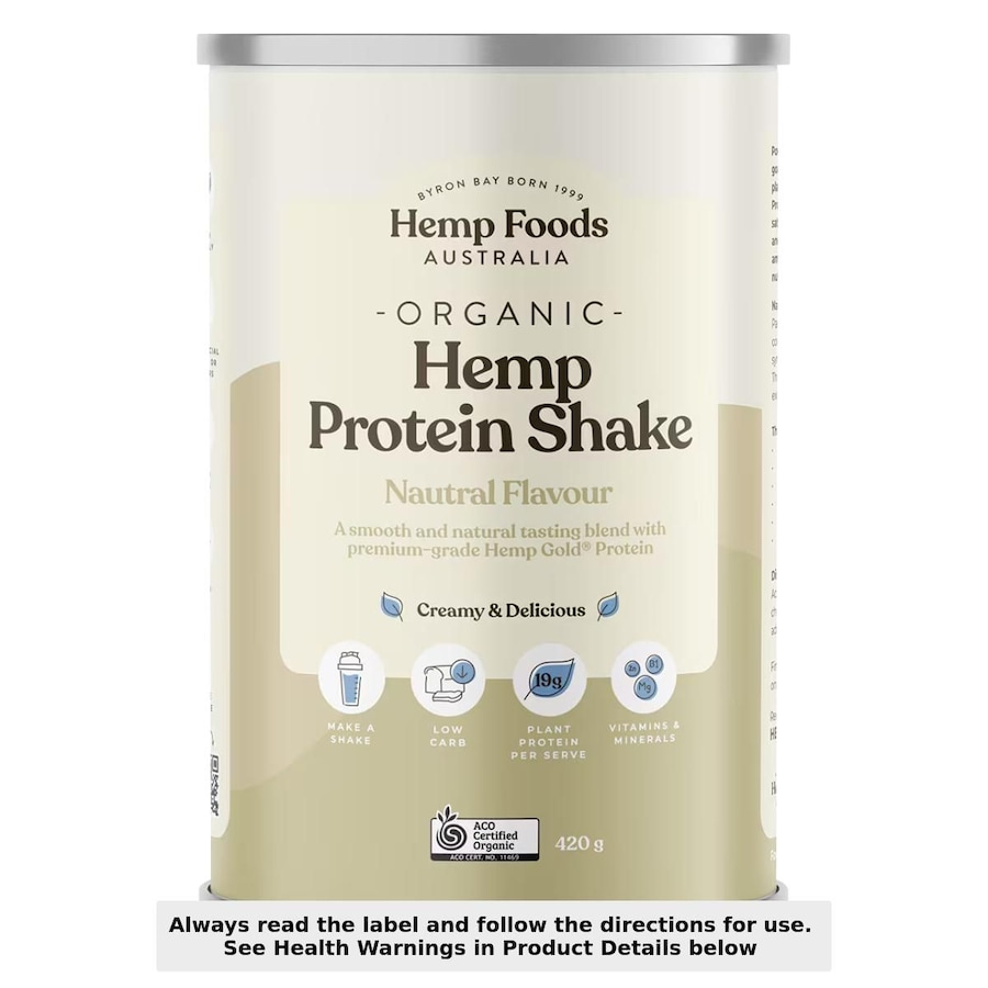 Hemp Foods Australia Organic Hemp Protein Powder Natural 420g