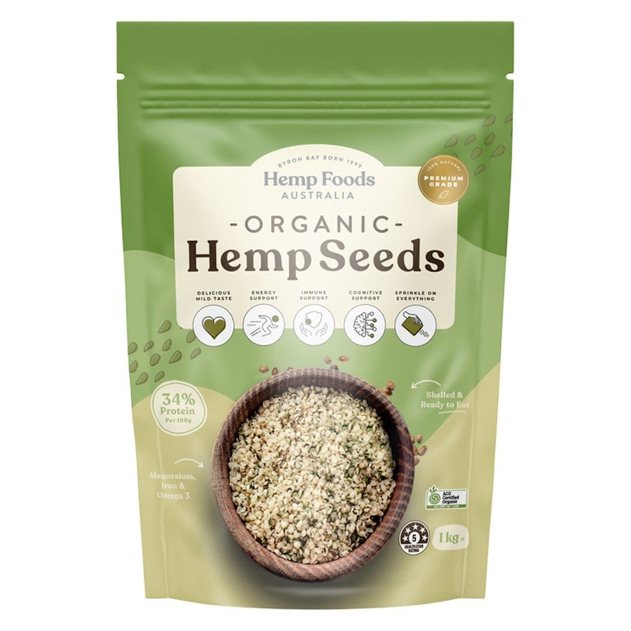 Hemp Foods Australia Organic Hulled Hemp Seeds 1kg