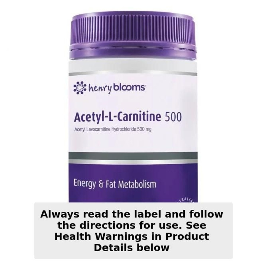 Buy Henry Blooms Acetyl L-Carnitine 500 - 180 Vege Capsules