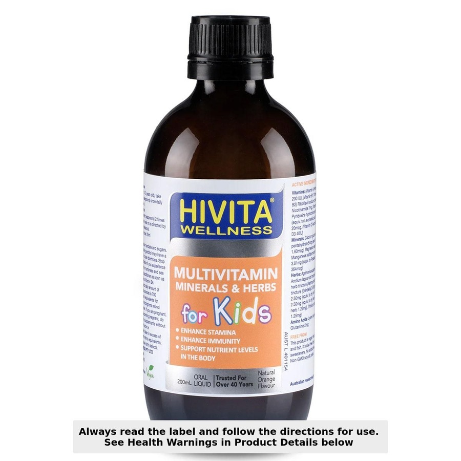 HIVITA Wellness Kids Multivitamin Minerals & Herbs 200ml