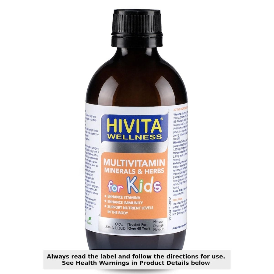 HIVITA Wellness Kids Multivitamin Minerals & Herbs 200ml