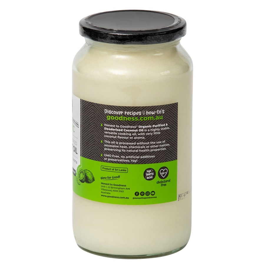 Honest to Goodness Organic Coconut Oil Purified & Deodorised 1 Litre