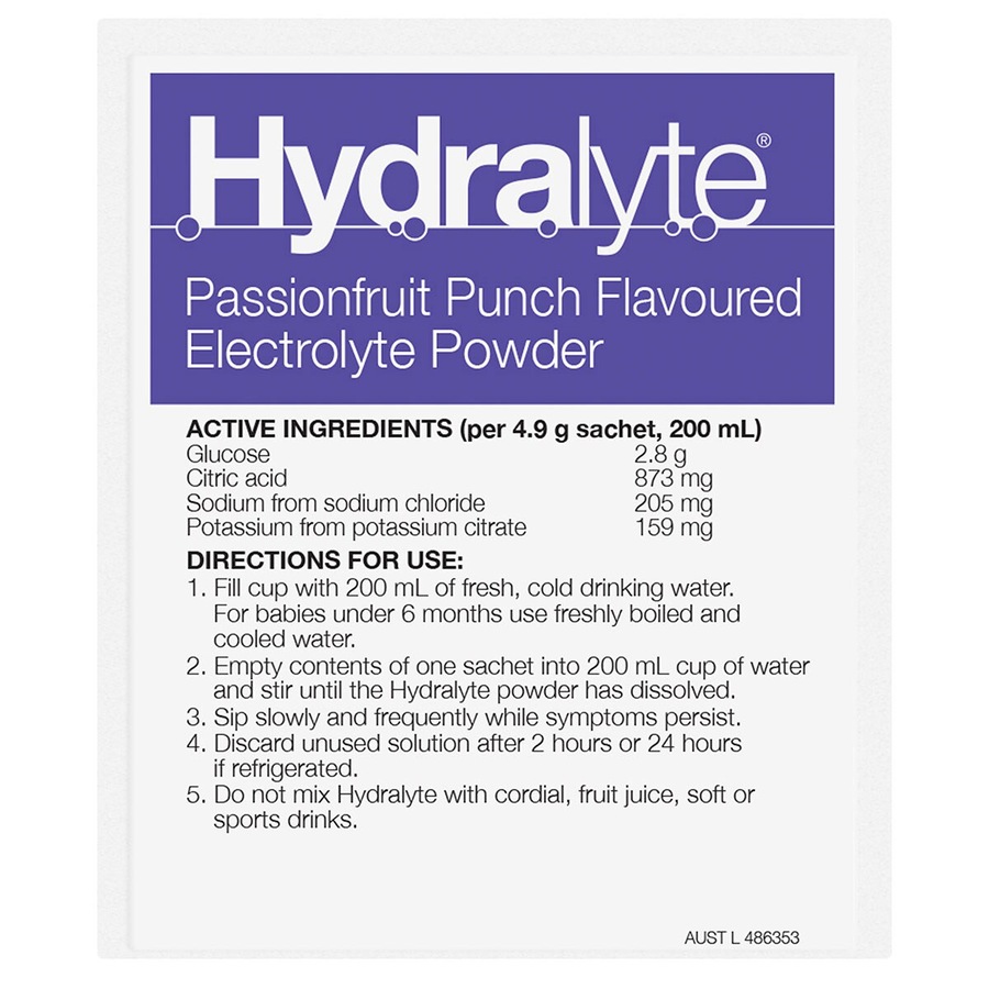 Hydralyte Electrolyte Powder Fruity Bliss Multi-Flavour 24 x 4.9g Sachets