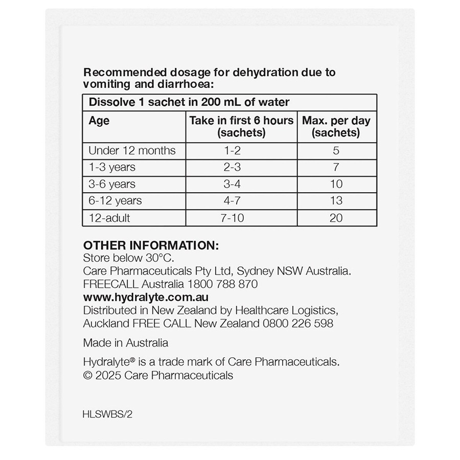 Hydralyte Electrolyte Powder Fruity Bliss Multi-Flavour 24 x 4.9g Sachets