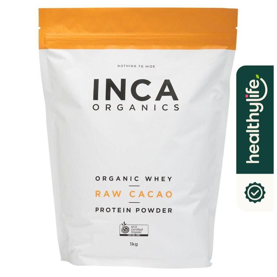 Buy Inca Organics Organic Whey Raw Cacao Protein Powder 1kg - Everyday ...