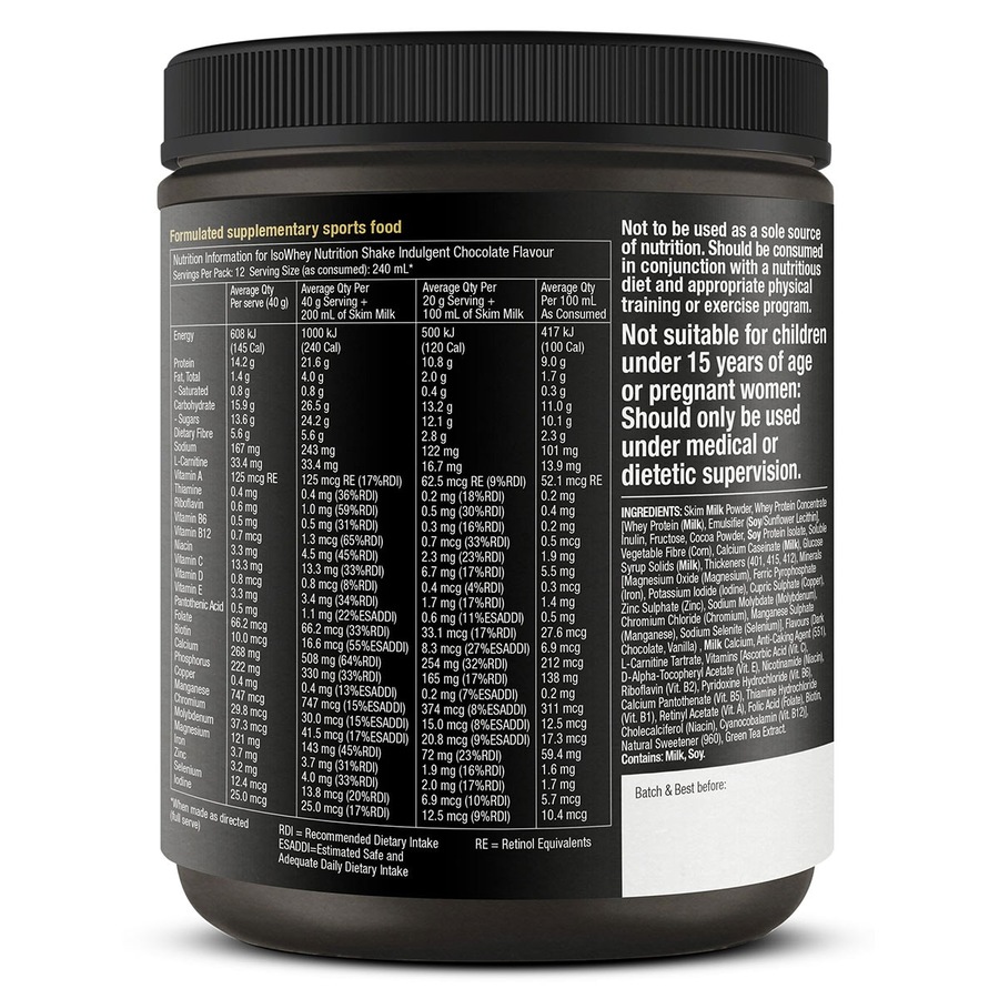 Isowhey GLP-1 Support Nutrition Shake Chocolate 480g