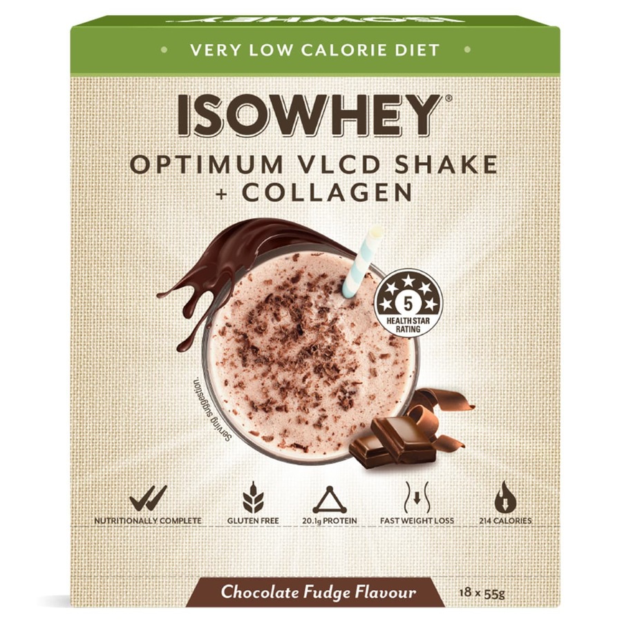 IsoWhey Optimum VLCD Shake Chocolate Fudge 18 x 55g