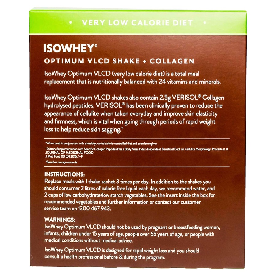 IsoWhey Optimum VLCD Shake Chocolate Fudge 18 x 55g
