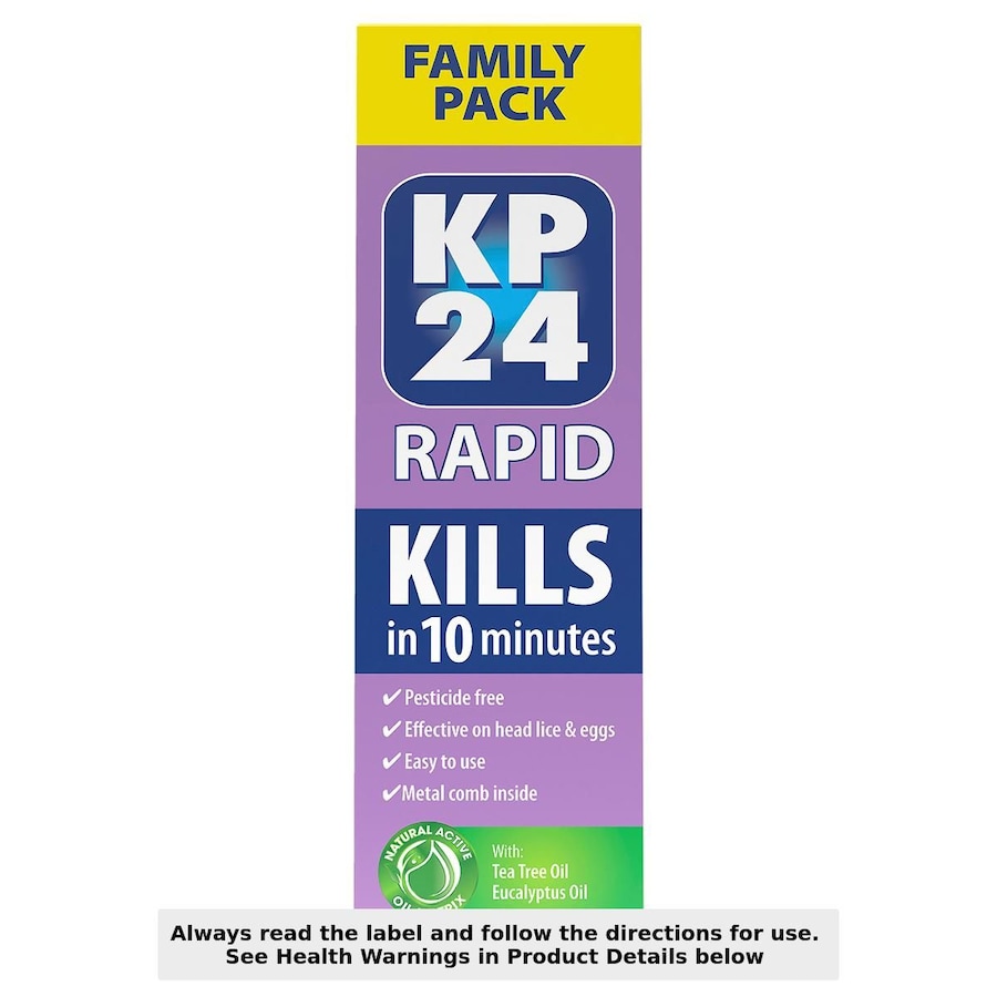 KP24 Rapid 10 Minute Head Lice Solution 250ml with Comb