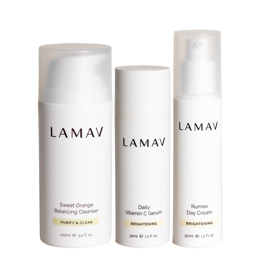 LAMAV Organic Skincare Essentials Brightening 3 Pack