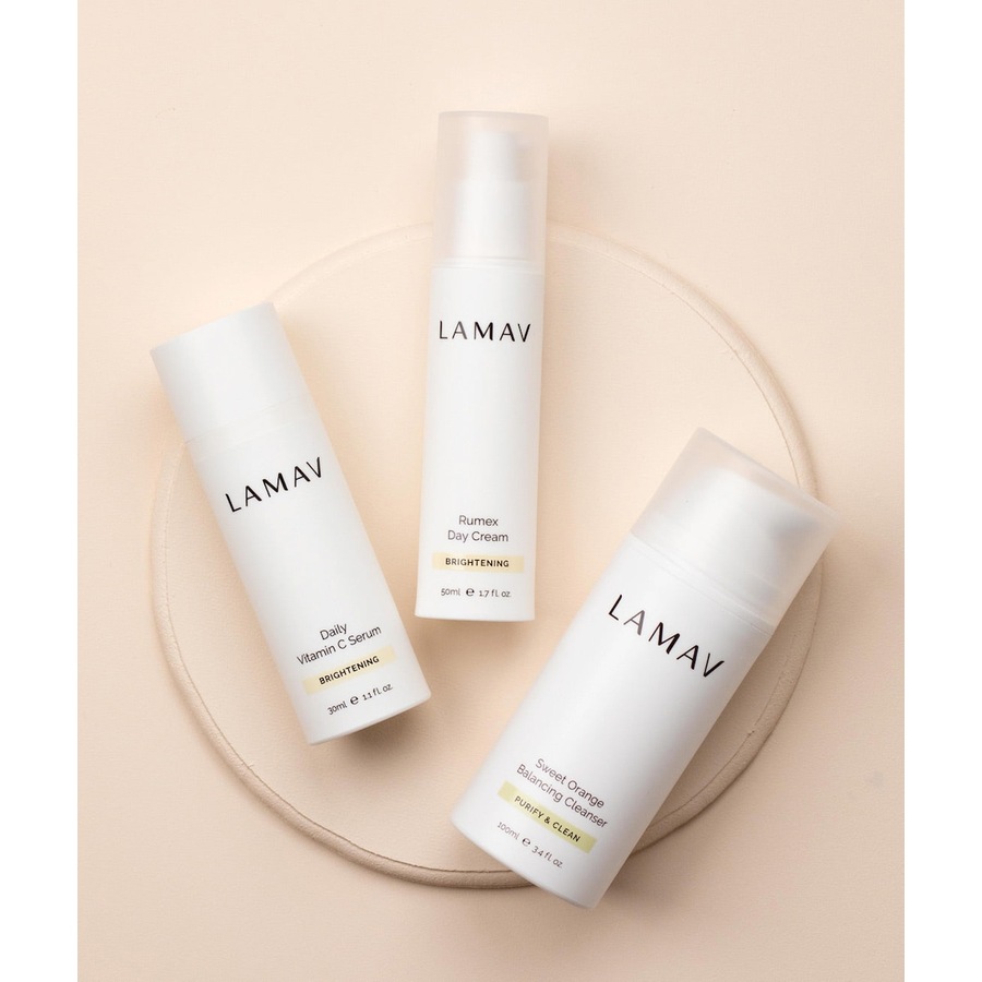 LAMAV Organic Skincare Essentials Brightening 3 Pack