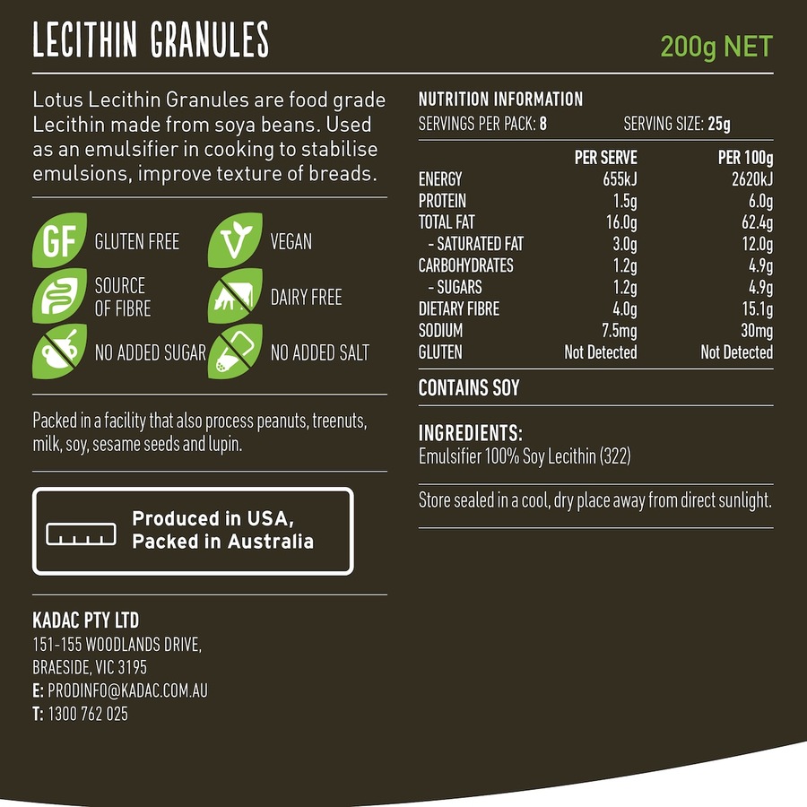 Lotus Unbleached Lecithin Granules 200g