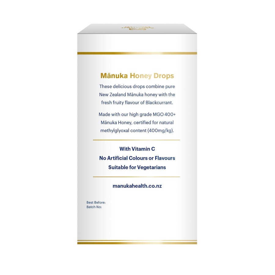 Manuka Health MGO 400+ Manuka Honey Drops Blackcurrant 65g