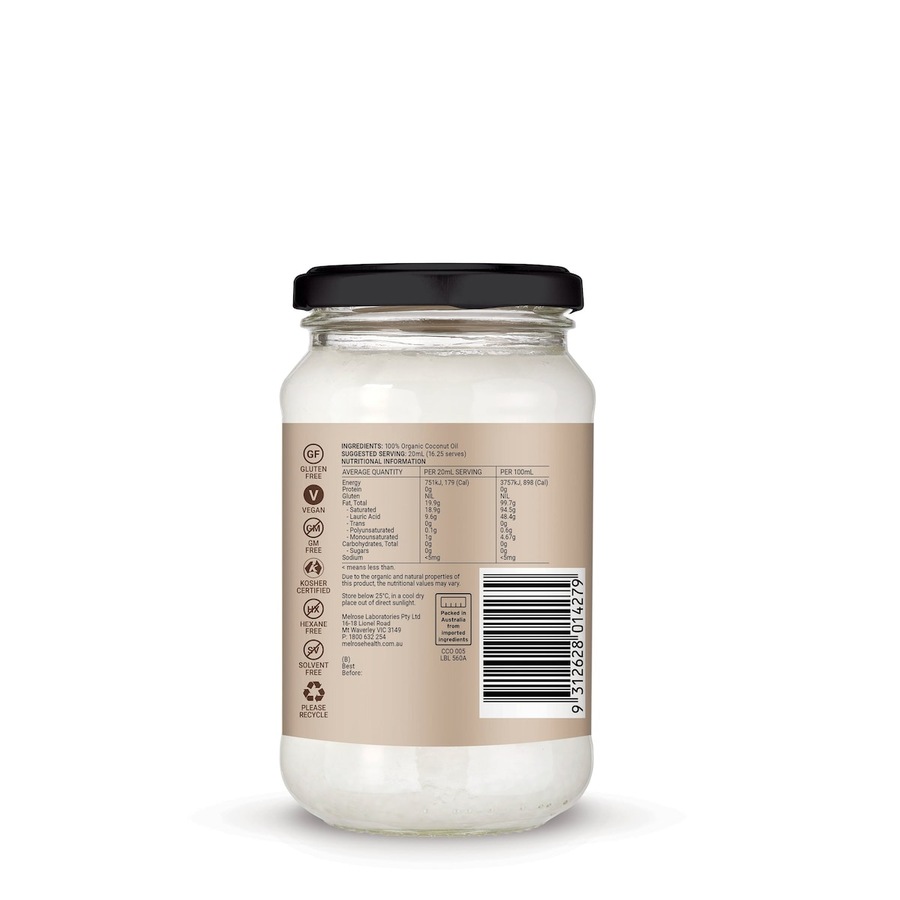 Melrose Organic Full Flavour Coconut Oil 325Ml