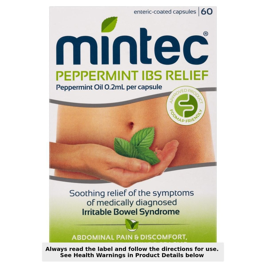 Mintec IBS Relief Peppermint Oil 0.2ml 60 Capsules