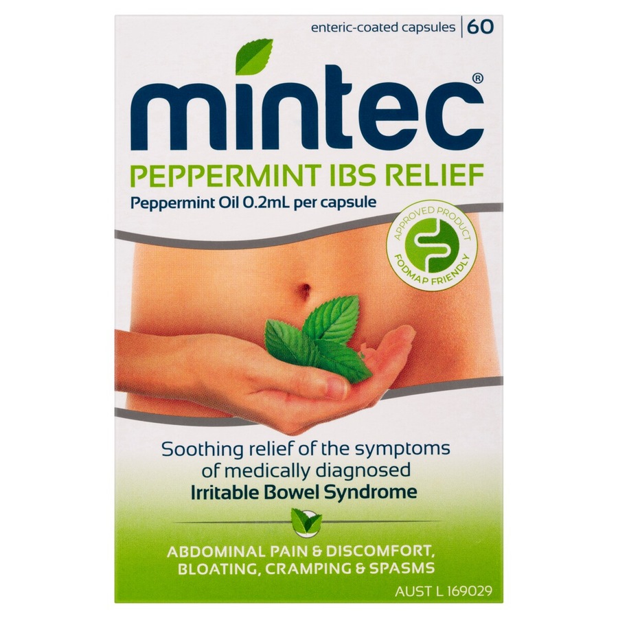 Mintec IBS Relief Peppermint Oil 0.2ml 60 Capsules