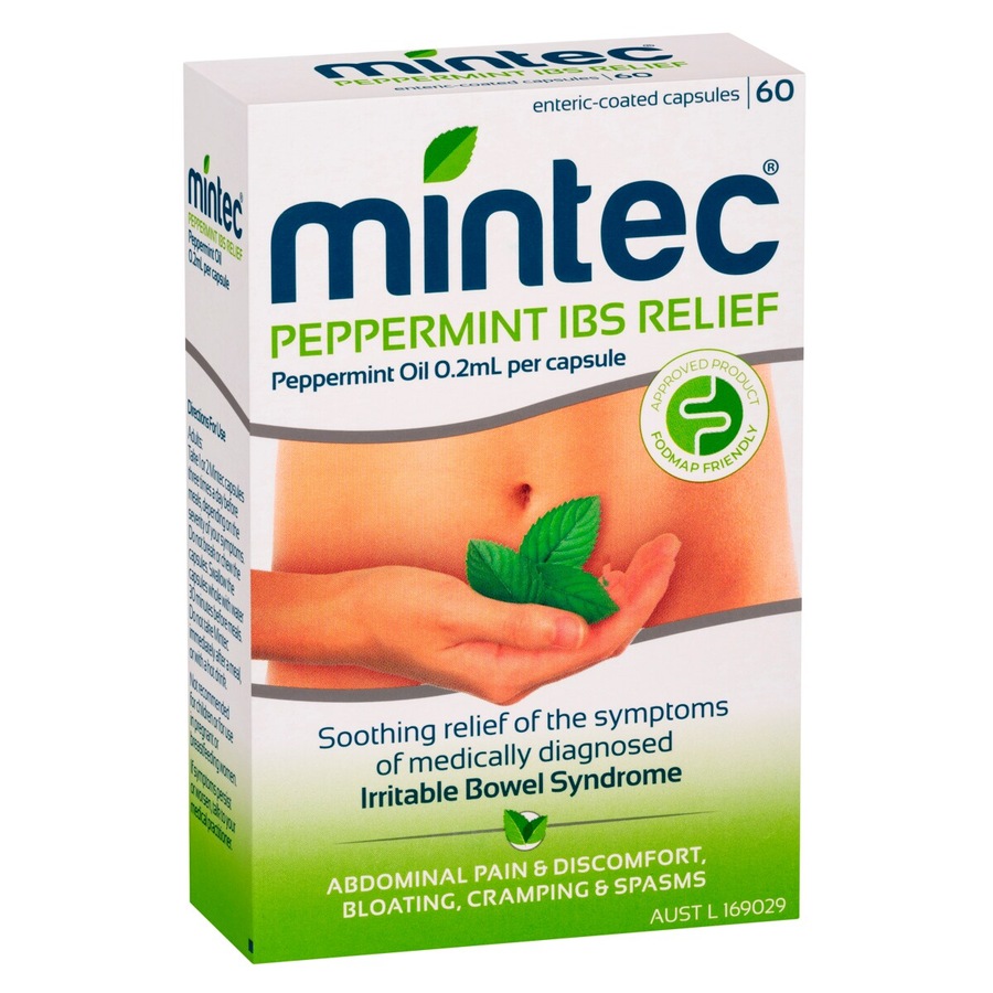 Mintec IBS Relief Peppermint Oil 0.2ml 60 Capsules