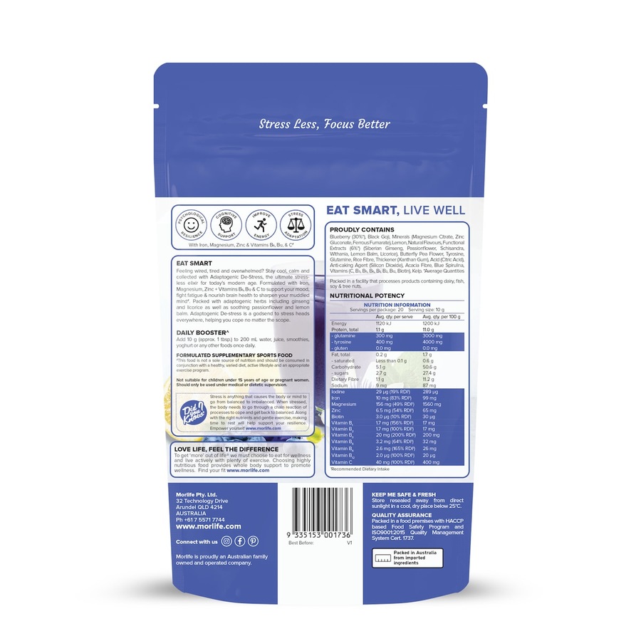 Morlife Adaptogenic De-Stress Powder 200g