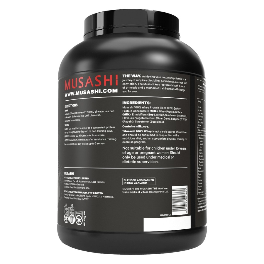 Musashi 100% Whey Protein Powder Vanilla 2kg