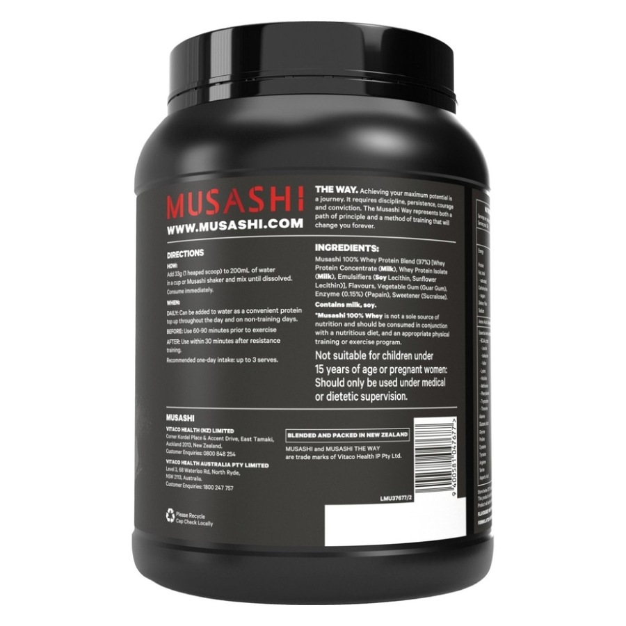 Musashi 100% Whey Protein Powder Vanilla 900g