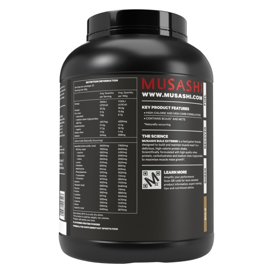 Buy Musashi Bulk Extreme Protein Powder Chocolate 2kg - Everyday ...