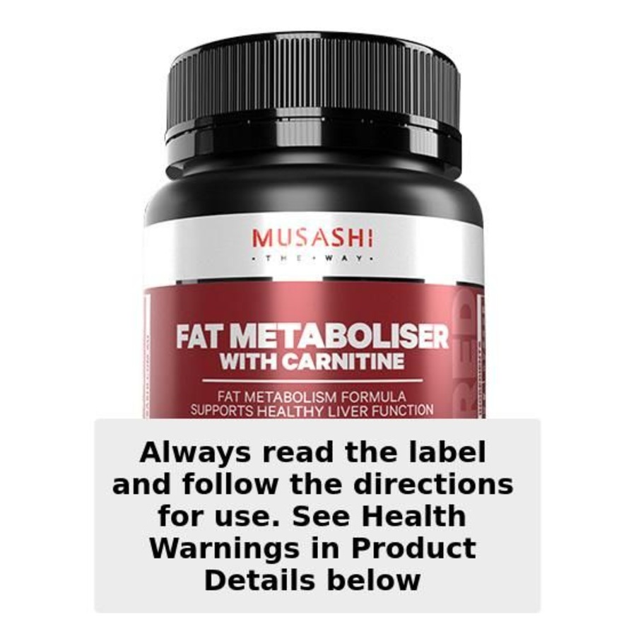 Musashi Fat Metaboliser with Carnitine 60 Capsules